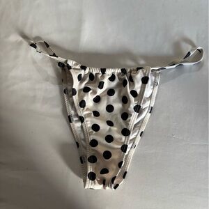 Nasty Gal Black and White Polka Dot Bikini Bottom